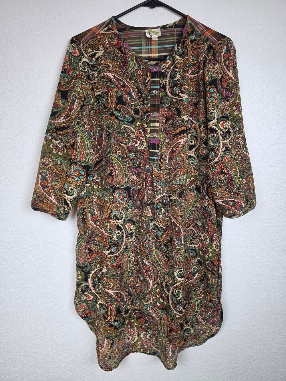 Anthropologie Fig and Flower Paisley Print Blouse Dress